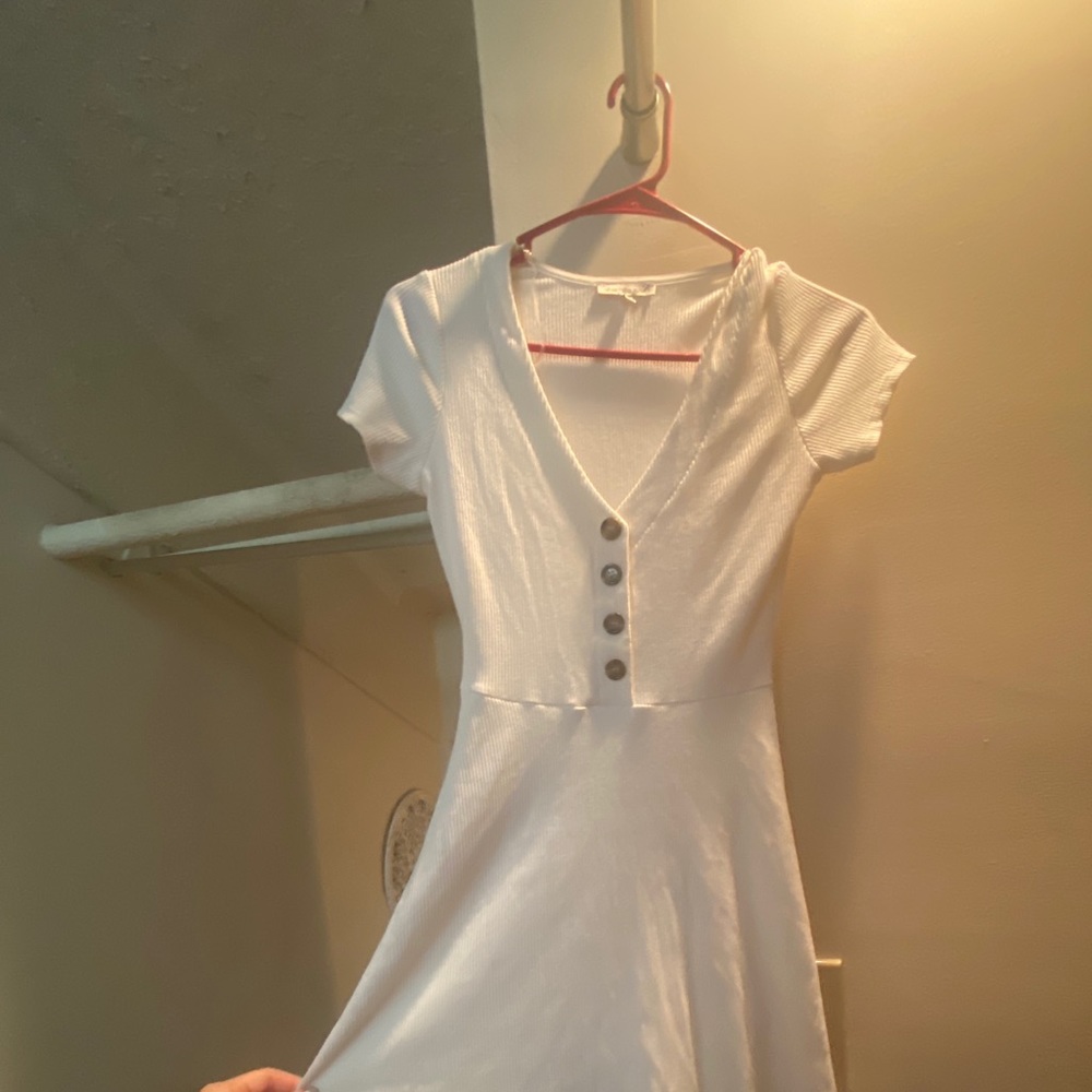 White skater dress